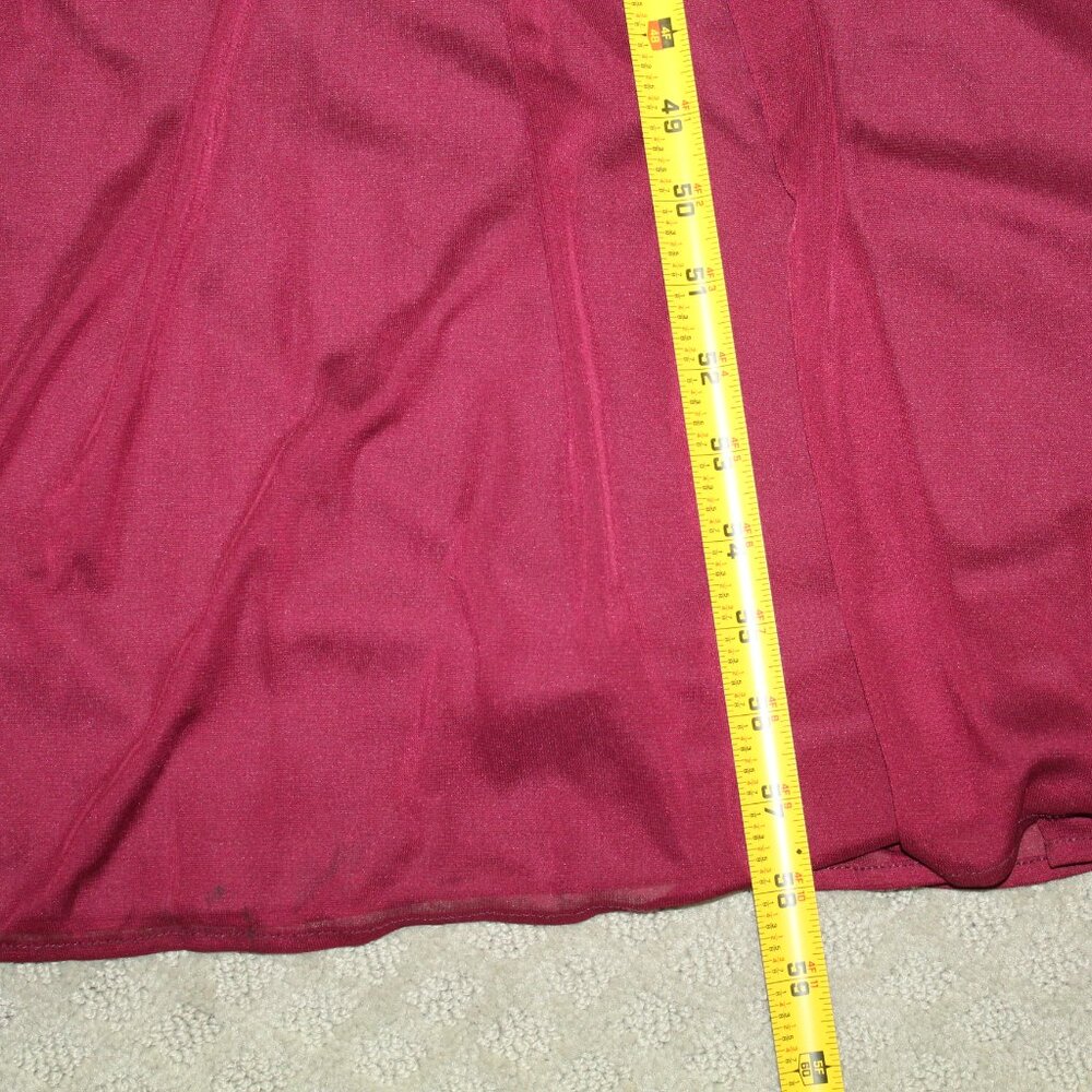 Reverie Women's 2 Maroon Chiffon Formal Dress - Picture 3 of 6